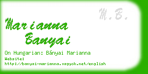 marianna banyai business card